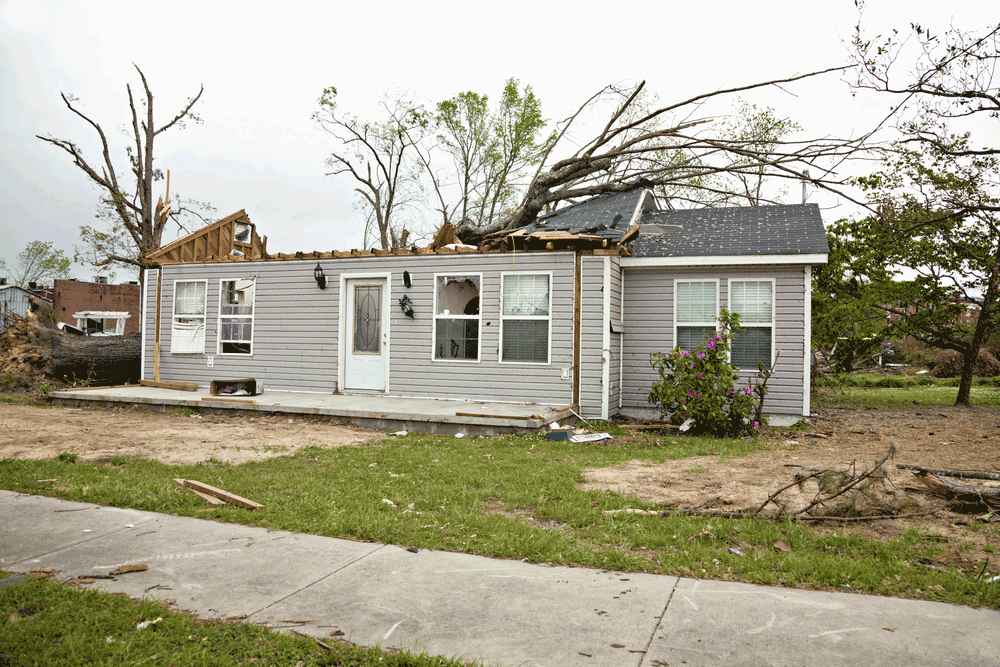 Impact of Tornado in Jonesboro